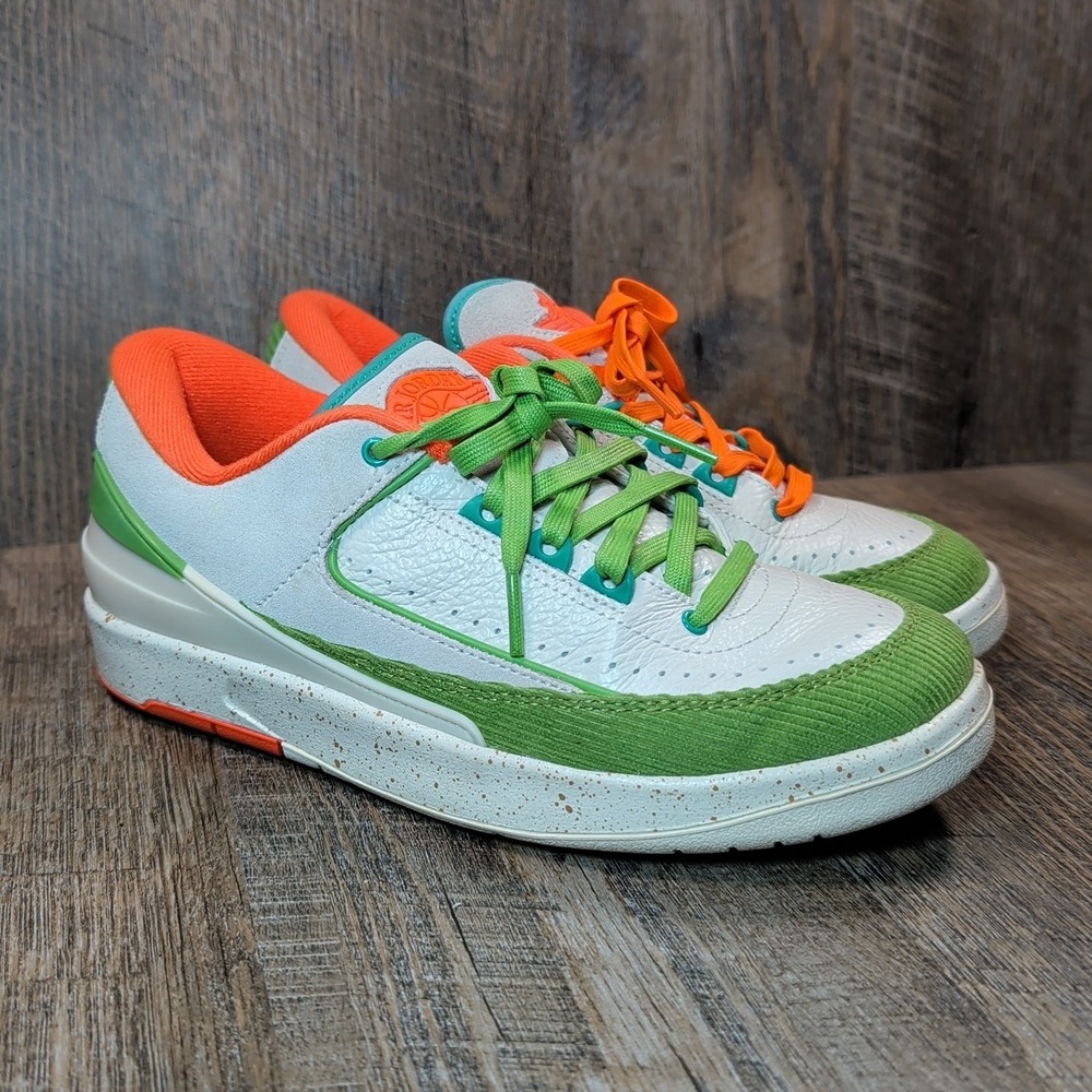 Nike Air Jordan 2 Retro Low X Titan Sail Orange DV6206-183 Womens Size 8 Sneaker